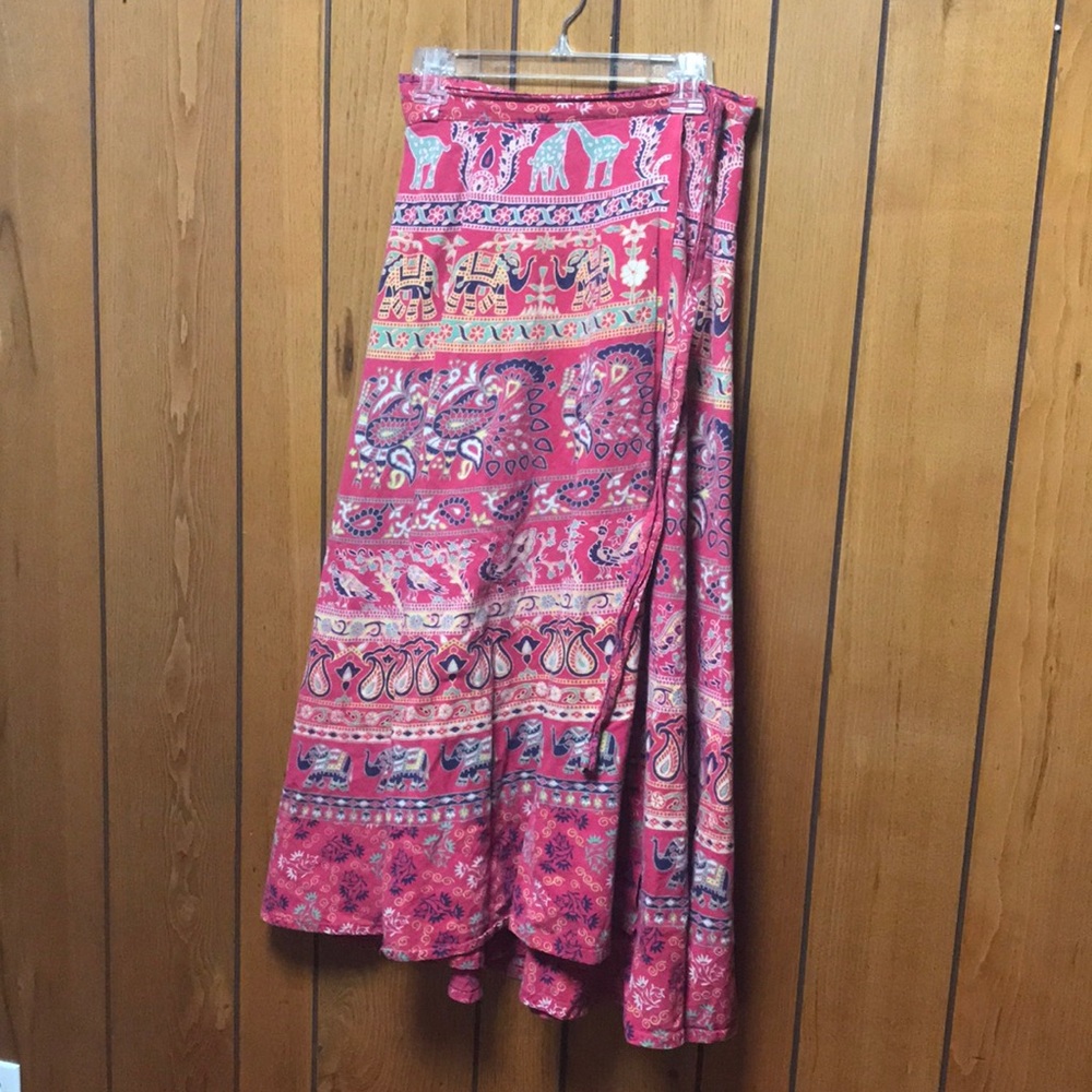 Indian-style cotton wrap skirt